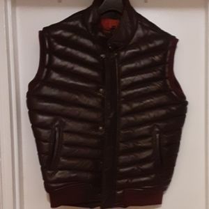 Leather Bomber Vest.